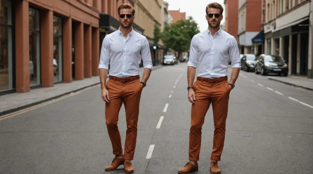 L_Art_de_Porter_le_Pantalon_Chino_Terracotta_pour_Hommes